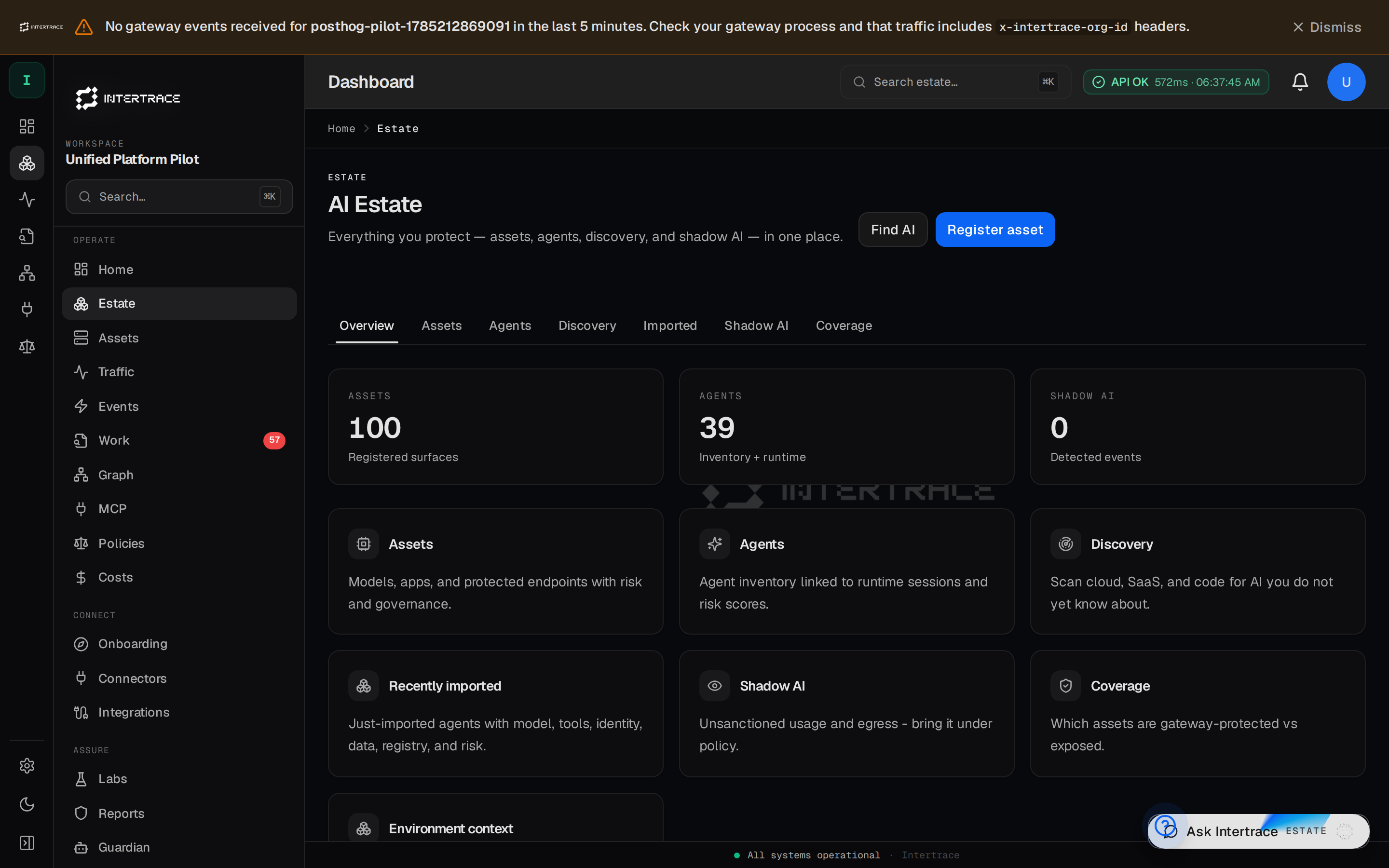 AI Estate page at /dashboard/estate